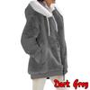 Giacca con cappuccio e zip in peluche da donna Autunno/Inverno
