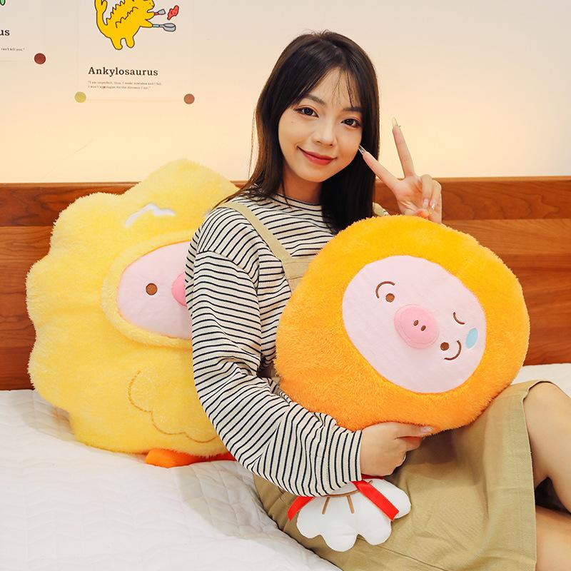 Fried Shrimp Pig Plush Toy Burger Chicken Thighs Pig Doll Children Sleeping Pillow Birthday Gift