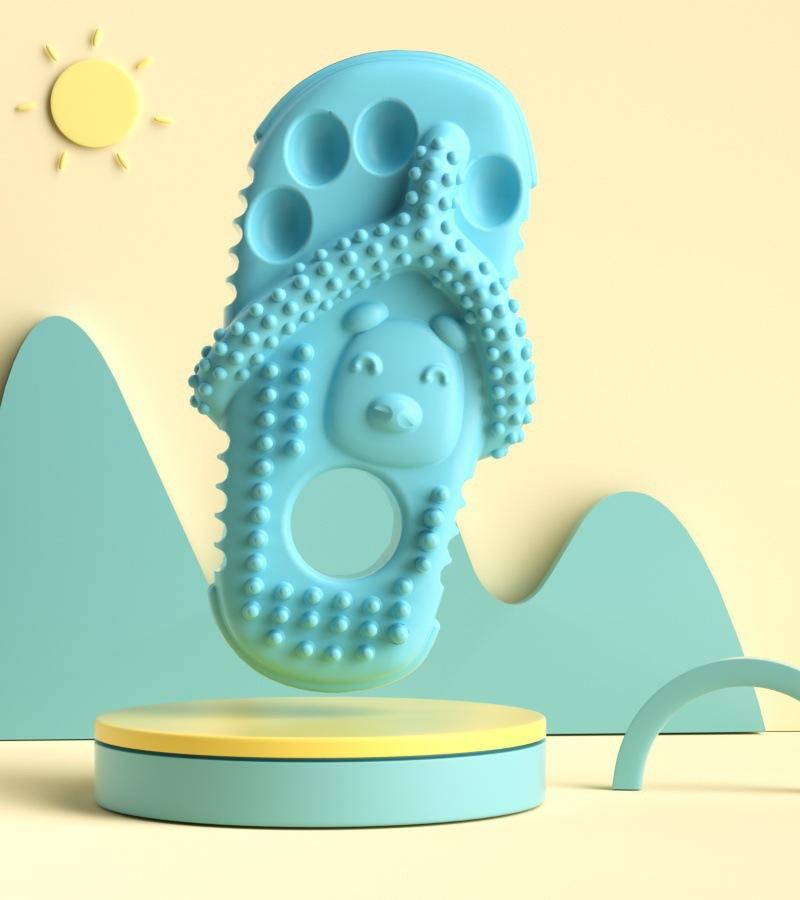 Dog Molar Stick Tooth Cleaning Artifact Gnawing Toy Slipper Shape Dog Gnawing Pet Toy Pet Products molar slippers toy небесно-голубой