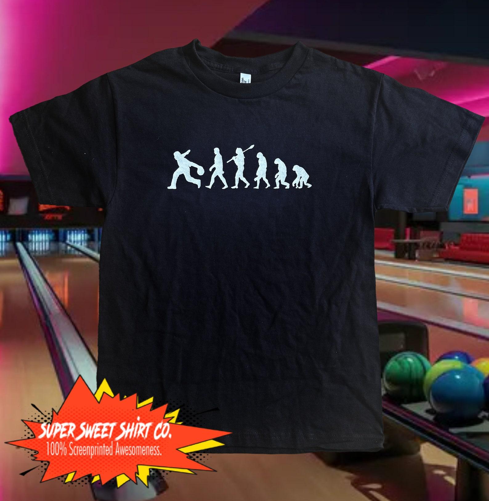 Evolution of a Bowler Bowling Shirt - Strike Bowling League T-Shirt XL