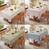 Popular Household Dining Table Tablecloth Decoration Imitation Cotton And Linen Coffee Table Towel Square Hollow Embroidered Tablecloth