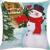 Winter Series Christmas Eve Linen Pillowcase Home Living Room Sofa Bedroom Cushion