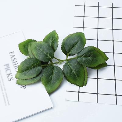 10/50pcs Home Decoration Flowers Green Leaf Bridal Accessories Fake Plants Artificial Rose Leaves