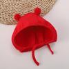 Unisex Newborn Pure Cotton Fontanelle Hat with Cute Double Pom-Poms – First Month Boneless Protection for Spring, Autumn, and Winter
