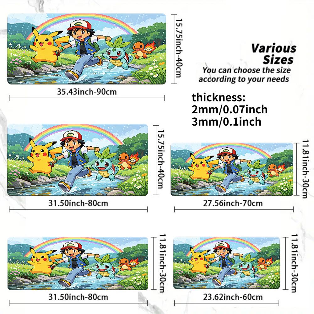 Charmander with Hat Campfire in Snow Cave Gaming Desk Mat NonSlip Washable Mouse Pad 40x80x0.2cm