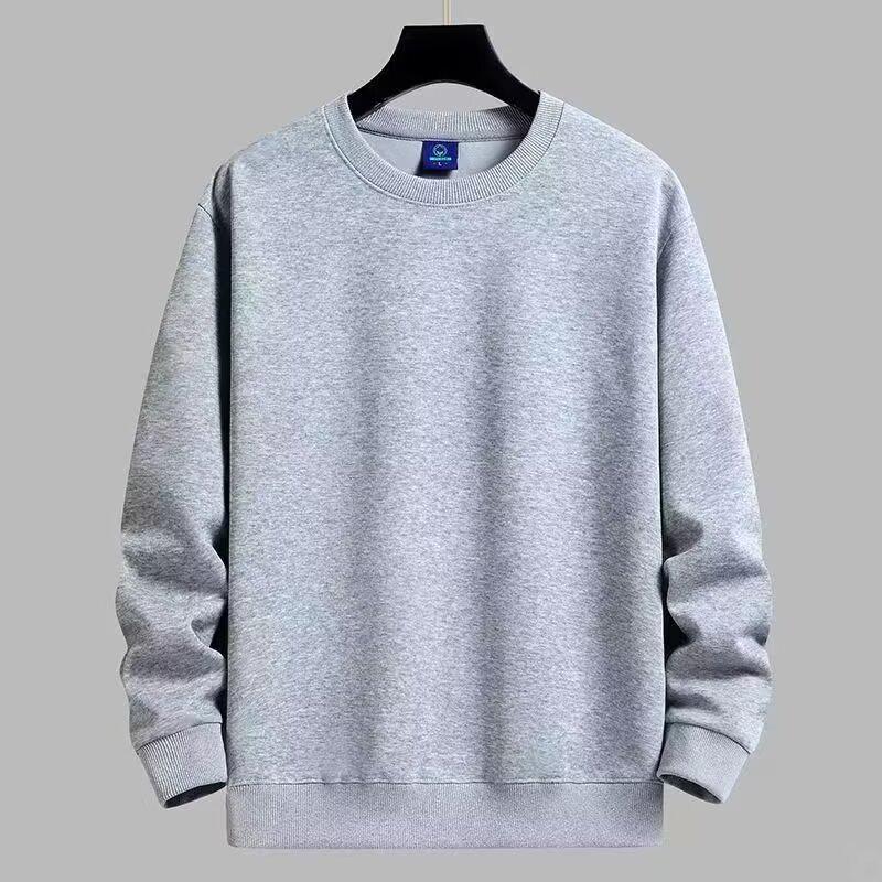 Men's Thick Warm Cotton Round Neck Hoodie - Autumn & Winter Long Sleeve Versatile Pullover.
