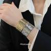 Metal smooth texture open bracelet casual fashion trend temperament versatile bracelet light luxury high sense jewelry women