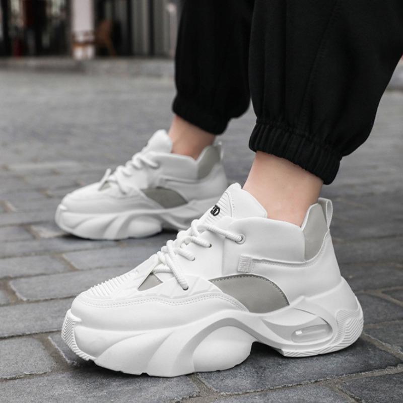 2025New Men Sneakers Fashion Outdoor Casual Shoes Thick Sole Height Increasing Sports Shoes for Men Lace Up Platform Shoes Tenis