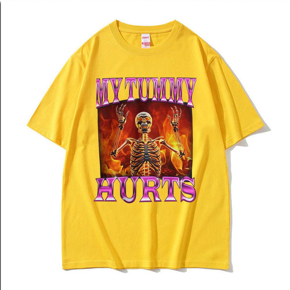 Funny Autistic and Gay Skeleton Meme T-shirts Men Women Harajuku Cool Street Hipster T Shirts Male Crewneck Loose T-shirt
