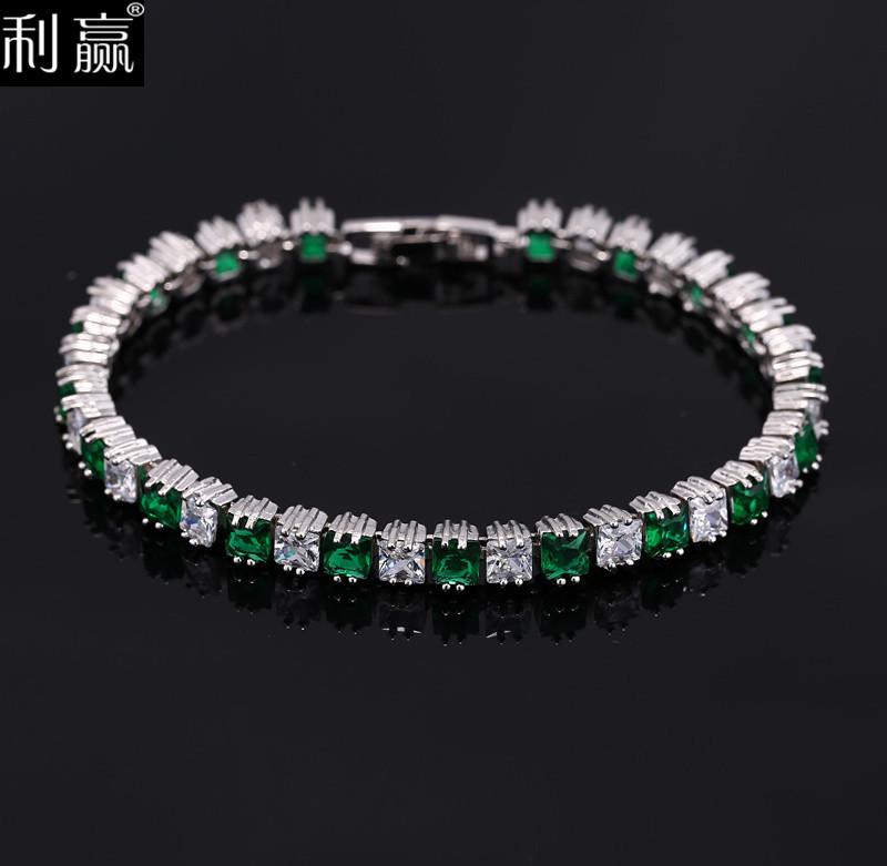 Jewelry Aaa Zircon Bracelet Electroplated 3-Layer Real Platinum, Women'S Hand Jewelry, Gift Jewelry