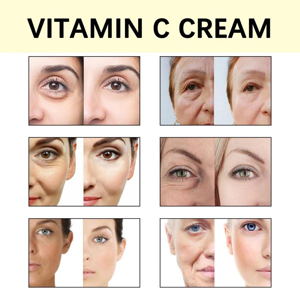 Bieliaci krém s antioxidačnými vlastnosťami na rozjasnenie pleti, obsahujúci krém s vitamínom C pre rovnomerný tón pleti, hydratačný a hydratačný krém