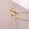 Custom Broad Surface Name Heart Rings Women Unisex Gold Color Personalization 6-10 Size Wedding Bride Jewelry Stainless Steel