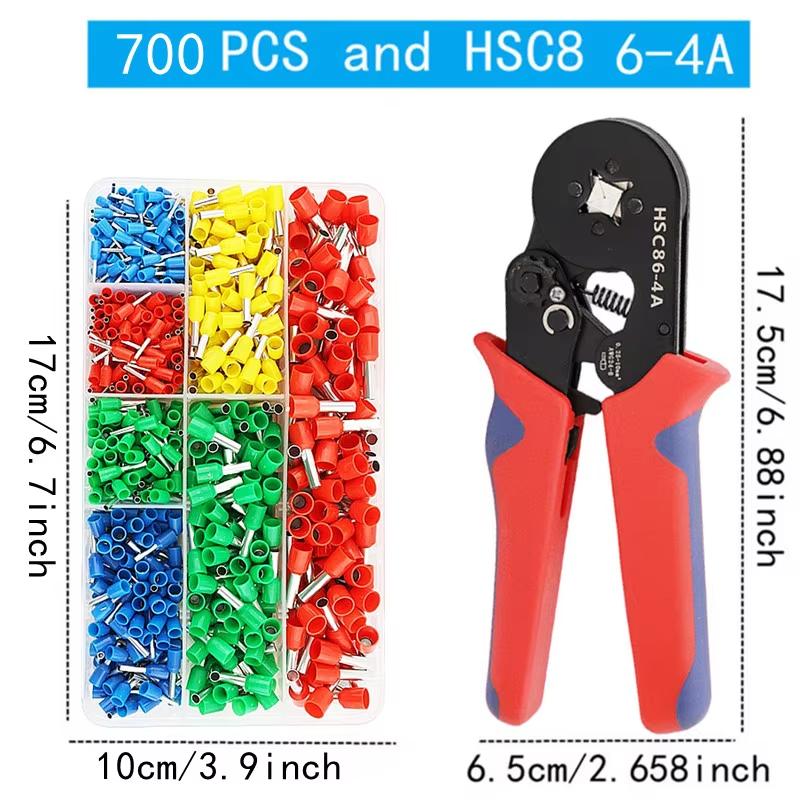 VE Tubular Crimping Terminal,Multiple Crimping Terminal Pliers Combination Set,Electrical Equipment Connector,Crimping Pliers