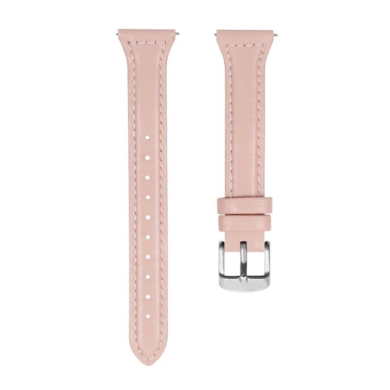 20mm 22mm Straps For Samsung Galaxy Watch 6/5/5 Pro/4 Classic/active 2 Sport Slim Leather Bracelet Huawei Watch GT 4-2-2e-3 Band