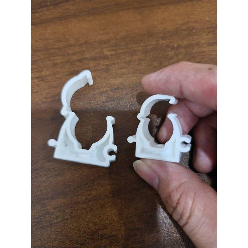 AT21-Plastic PPR Clamp Holder(100 Pieces) For Water Pipe Tube Fittings Including Cover 20Mm