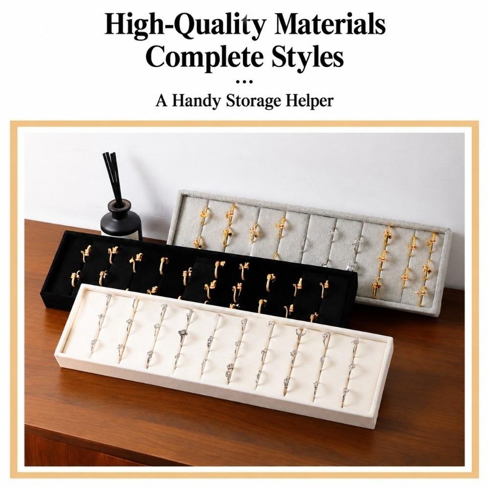 10 Slots Ring Holder Velvet Surface Jewelry Stand New Earring Organizer Jewelry Shop Counter