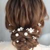 Nattyuperm Hair Accessories Pearl Hair Pins & Hair Cuffs - Set of 12 - Gold - Elegant Jewelry for Weddings, Parties, Graduations, Kimonos, Dresses