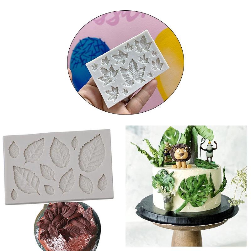 Silicone 3D Leaf Feather Molds for Cake Decorating Fondant Sugarcraft Moulds for Chocolate DIY Biscuit Baking Tools Accessories