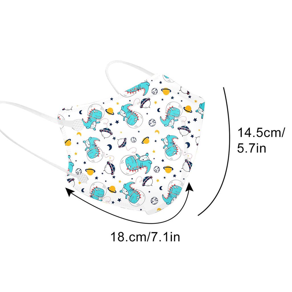 5-Layer Astronaut Series Printed Face Masks For Children, Daily Protective Breathable Face Mask