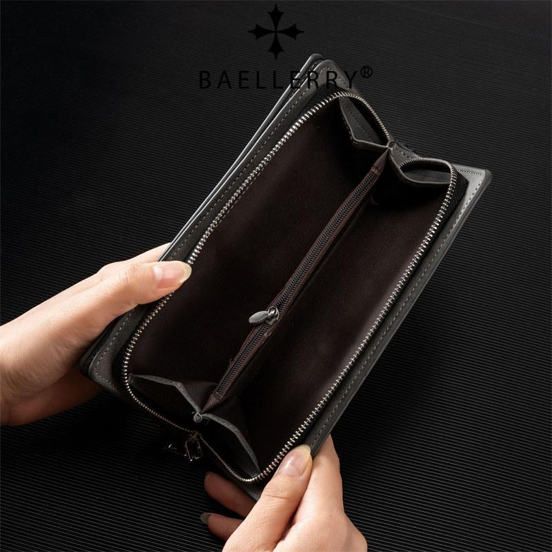 Baellerry Herren Mode Lange Geldbörsen Vintage Design Business Ausweishalter Lässiges Design Handtaschen Münzbörse