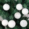 4/6/8cm White Christmas Balls Ornaments Xmas Tree Hanging Pendant Round Foam Snowball New Year Wedding Party Home Decoration