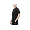 Skechers Solid Color Letter Print Short Sleeve Polo Shirt Men Tops Black P122M053-0018