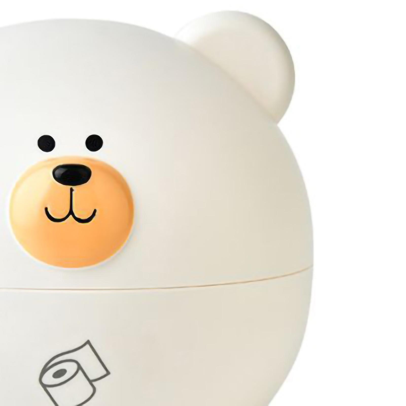 

Tissue Holder PP Nordic Bear Shape Multifunctional Tissue Box Home Decoration for Desktop Table Living Room White белый