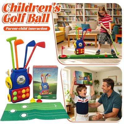 Ensemble de jouets de golf pour enfants Clubs et balles de golf d'intérieur avec sac de transport Tapis de putting et accessoires pour l'activité sportive des enfants et l'interaction familiale