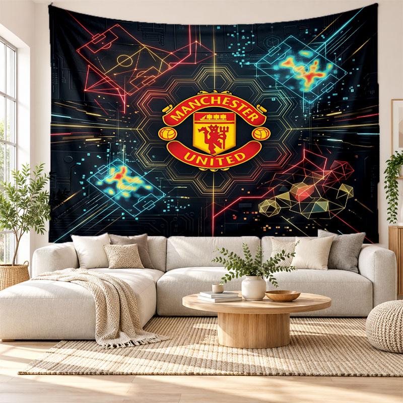 Manchester United Wandteppich, Weiches Stoff Wandbehang, Dekorative Kulisse Für Schlafzimmer Heim Wandkunst