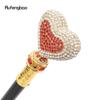 White Red Love Artificial Diamond Walking Cane Fashion Decorative Walking Stick Gentleman Elegant Cosplay Cane Crosier 97cm