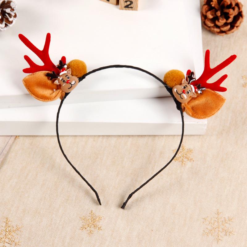 2025 Trendy Christmas Antler Headband for Kids & Adults - Cute Holiday Hair Accessories for Parties