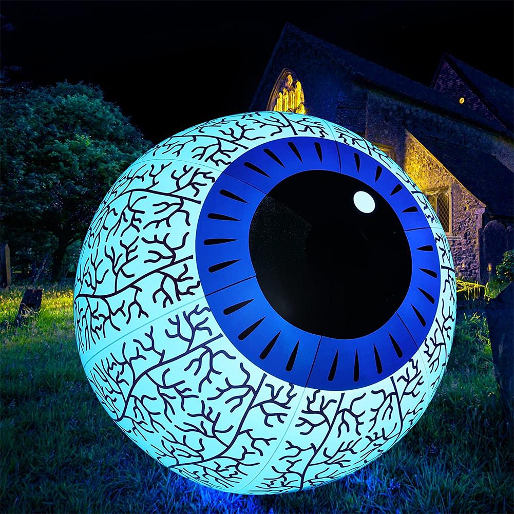 Halloween Inflatable Eyeball Light With Built-in Led Lights Horror Props For Indoor Outdoor Yard Garden Decor