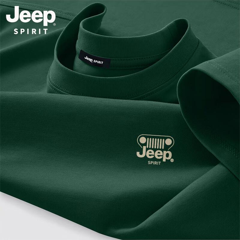 JEEP SPIRIT Men's Casual Combed Cotton Round Neck T-Shirt