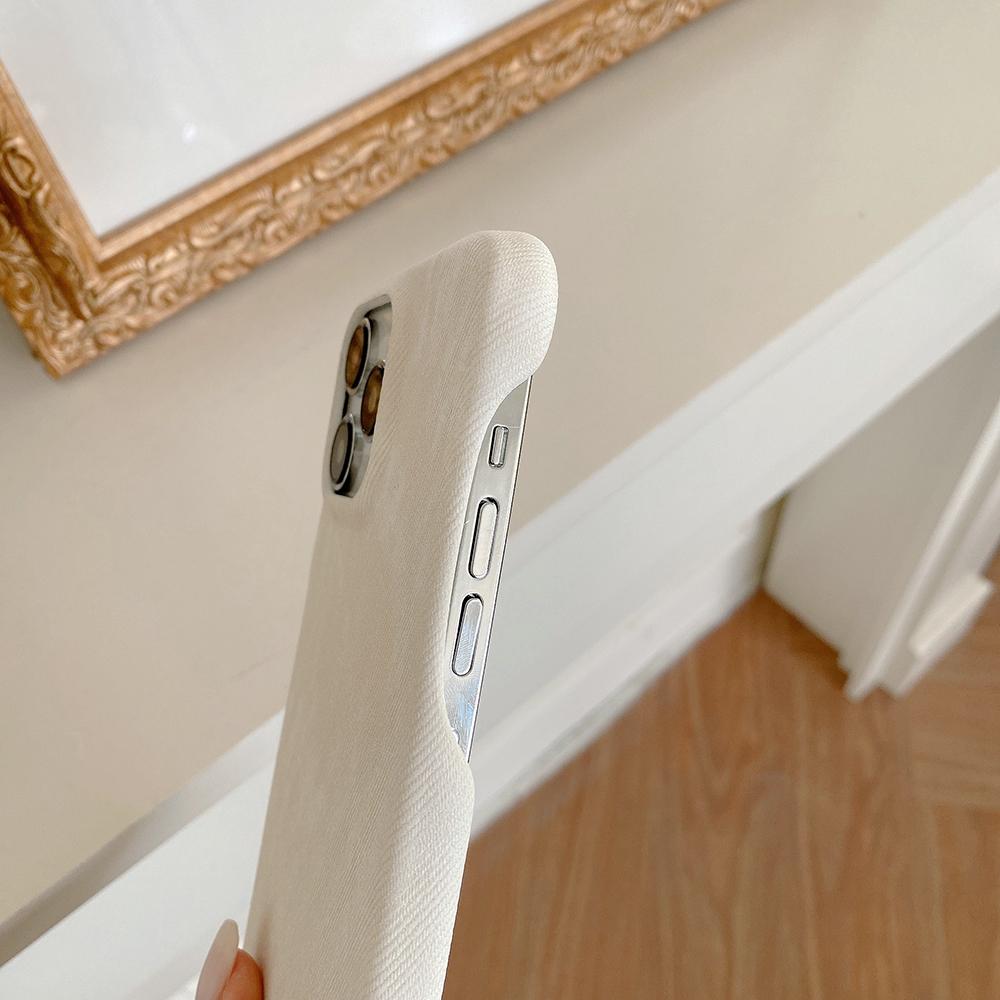 For iPhone 15 Pro Case Jeans Cloth Texture PU Leather + PET Back Cover