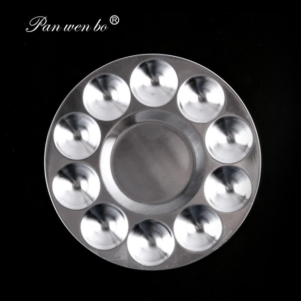 Student Aluminum Palette for Painting Pigment Mixing - Round & Rectangular Options
