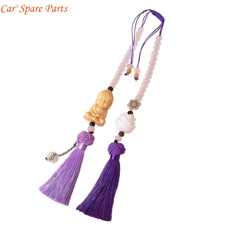 

Y4UA Car Pendant Boxwood Small Buddhas Chinese Resin Car Interior Pendant Safe and Luck Symbol Pendant