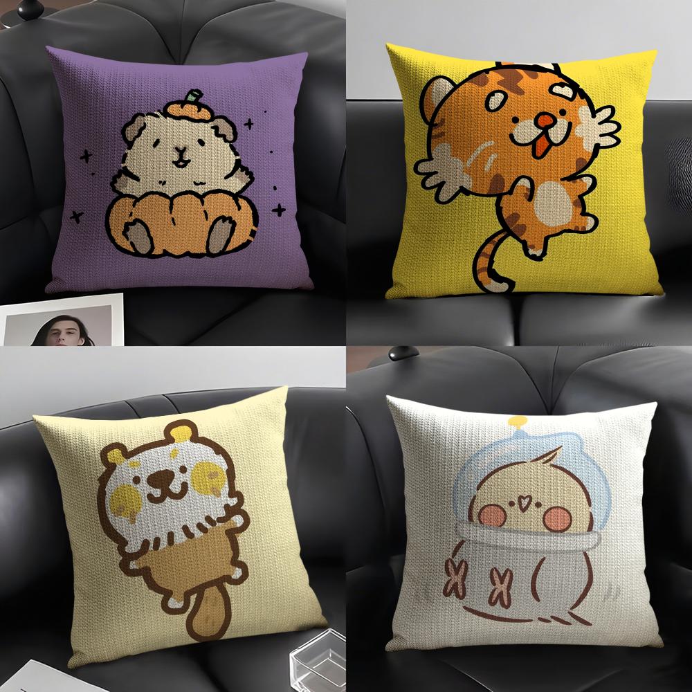 Fantasy Cartoon Colorful Animal Patterns Pillow Case Home Living Room Decoration Linen Pillowcover Pillow Cases Cushion Cover