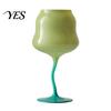 Bicchiere Tazza Calice Curvo con Base a Piede, Tazza Onda, Bicchieri Decorativi Creativi per Cocktail, Tazza con Base a Spirale Novità Strumento Calice da Bar per Vino Cocktail