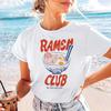 2025 Damen Meeresfrüchte Nudel Cartoon Muster Bedrucktes Trendiges T-Shirt Ästhetisch Süßes Gourmet Shirt Urlaubs Lässiger Stil Sommer Oberteil