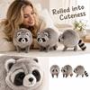 Plush Raccoon Stuffed Animal Toy Round Cute Soft Plushies for Kids Gifts