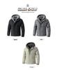 Men's Winter Hooded Faux Two-Piece Fleece Cotton Jacket - Thick and Warm