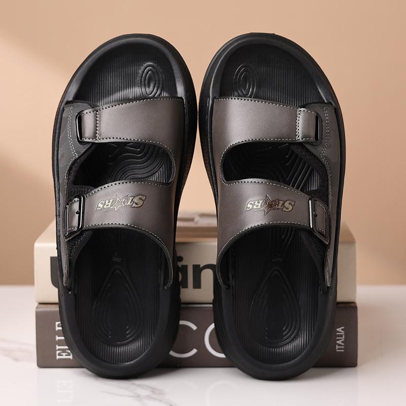 Fashion New Trend Mens Beach Shoes Quick Dry Male Slippers Summer Outdoor Non-Slip Men Half Drag Leisure Walk Sandals Stylish Flip-flops