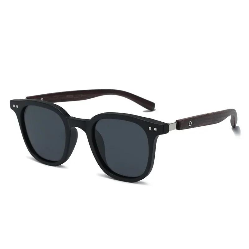 New Men Vintage Wooden Frame Sunglasses Classic Men'S Sunglasses Uv Protection Driving Eyewear Outdoor Shades Goggles