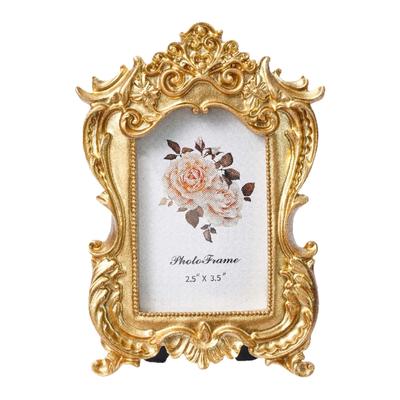 Cadre photo rectangulaire ancien et orné pour table ou mur, Cadre photo rétro, Cadre photo décoratif Décoration intérieure