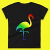 Rainbow Flamingo LGBTQ Gay Rights Pride Parade LGBT Flamingo Lovers Womens Tee T Shirt Mens Tops Unisex Top
