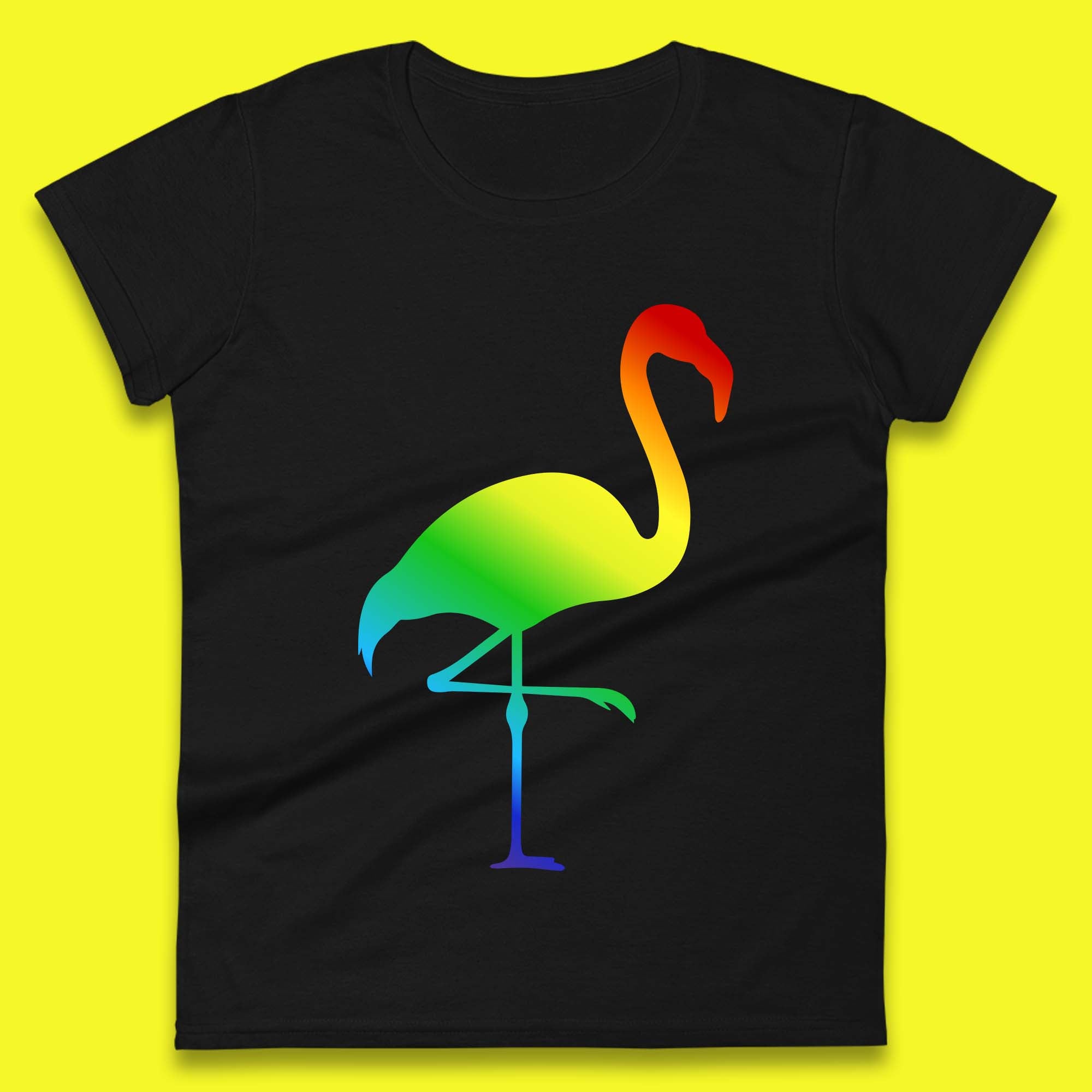 

Rainbow Flamingo LGBTQ Gay Rights Pride Parade LGBT Flamingo Lovers Womens Tee T Shirt Mens Tops Unisex Top 4XL