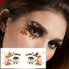 10pcs/set Halloween Eye Tattoo Stickers Colorful Pumpkin Ghost Spider  Pattern Fake Tattoo for Halloween Party Face Makeup