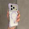 Style Transparent Magnetic Airbag Protection Case for 17 Pro Max 16 15 14 Pro Max Rugged Back Panel For Magsafe Cover