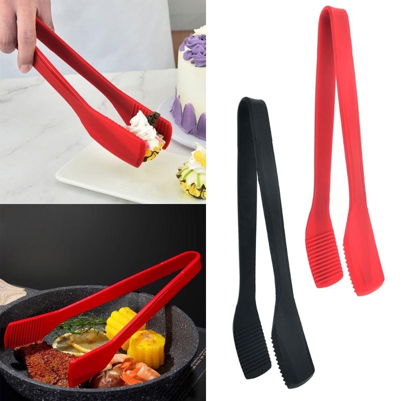 Durable Kitchen Tongs Heat Resistant Nonstick Design Food Clip Silicone Barbecue Clamp Multipurpose For Easy Cleaning