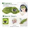 Funny Sad Frog Eye Mask Soft Plush Frog Blindfold Light-Blocking Breathable Sleep Mask for Travel Office Home Novelty